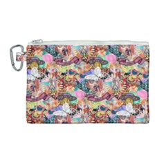 Retro Color Canvas Cosmetic Bag (Large)