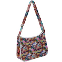 Retro Color Zip Up Shoulder Bag by Sparkle