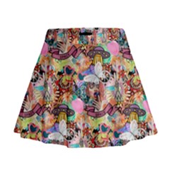 Retro Color Mini Flare Skirt by Sparkle