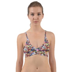 Retro Color Wrap Around Bikini Top