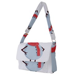 Angry Snowman Full Print Messenger Bag (s) by SychEva