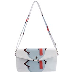 Angry Snowman Removable Strap Clutch Bag by SychEva