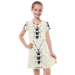 Banded Alder Borer  Kids  Cross Web Dress by Limerence