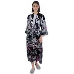 Cavities Maxi Satin Kimono by MRNStudios