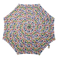 Multicolored Butterflies Hook Handle Umbrellas (Medium)