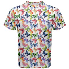 Multicolored Butterflies Men s Cotton Tee by SychEva