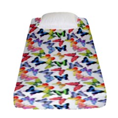 Multicolored Butterflies Fitted Sheet (Single Size)