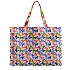 Multicolored Butterflies Zipper Mini Tote Bag by SychEva
