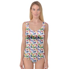 Multicolored Butterflies Princess Tank Leotard 