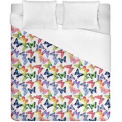 Multicolored Butterflies Duvet Cover (California King Size)