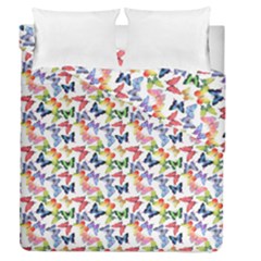 Multicolored Butterflies Duvet Cover Double Side (Queen Size)