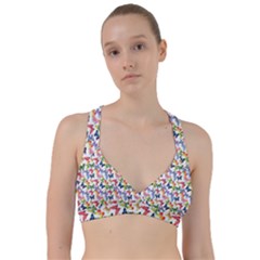 Multicolored Butterflies Sweetheart Sports Bra