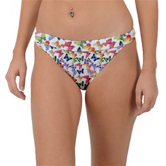 Multicolored Butterflies Band Bikini Bottom