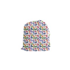 Multicolored Butterflies Drawstring Pouch (XS)