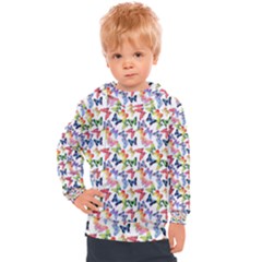 Multicolored Butterflies Kids  Hooded Pullover