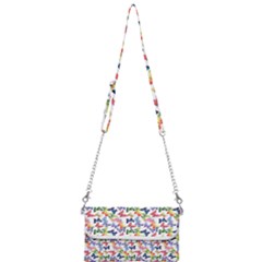 Multicolored Butterflies Mini Crossbody Handbag