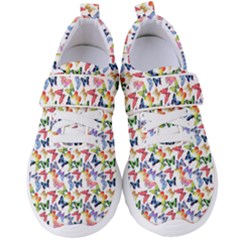 Multicolored Butterflies Women s Velcro Strap Shoes