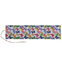 Multicolored Butterflies Roll Up Canvas Pencil Holder (L)