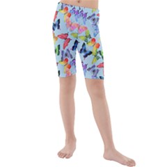 Watercolor Butterflies Kids  Mid Length Swim Shorts by SychEva