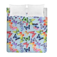 Watercolor Butterflies Duvet Cover Double Side (full/ Double Size) by SychEva