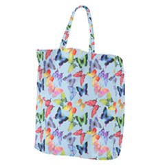 Watercolor Butterflies Giant Grocery Tote by SychEva