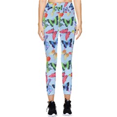 Watercolor Butterflies Pocket Leggings 