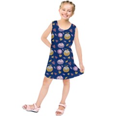 Autumn Pumpkins Kids  Tunic Dress by SychEva