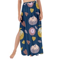 Autumn Pumpkins Maxi Chiffon Tie-up Sarong by SychEva