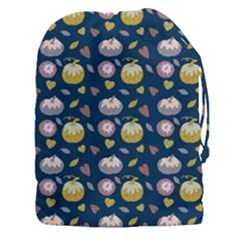 Autumn Pumpkins Drawstring Pouch (3xl) by SychEva