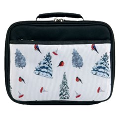 Christmas Trees And Bullfinches Lunch Bag by SychEva