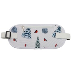 Christmas Trees And Bullfinches Rounded Waist Pouch by SychEva