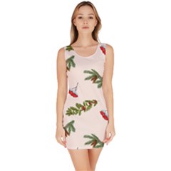 Rowan Branches And Spruce Branches Bodycon Dress by SychEva