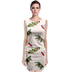 Rowan Branches And Spruce Branches Classic Sleeveless Midi Dress by SychEva