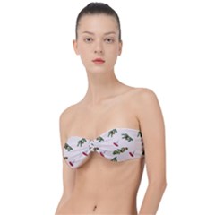 Rowan Branches And Spruce Branches Classic Bandeau Bikini Top  by SychEva