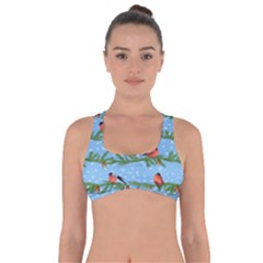 Bullfinches On Spruce Branches Got No Strings Sports Bra by SychEva