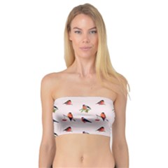 Bullfinches Sit On Branches Bandeau Top by SychEva