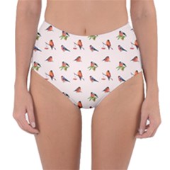 Bullfinches Sit On Branches Reversible High-waist Bikini Bottoms by SychEva