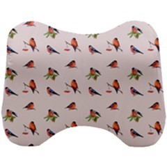 Bullfinches Sit On Branches Head Support Cushion by SychEva