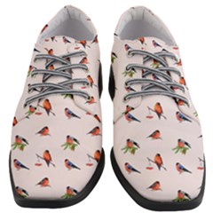 Bullfinches Sit On Branches Women Heeled Oxford Shoes by SychEva