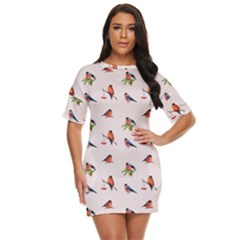 Bullfinches Sit On Branches Just Threw It On Dress by SychEva