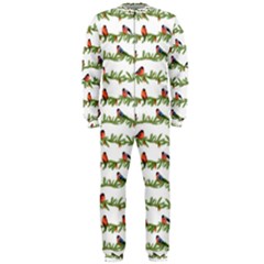 Bullfinches On The Branches Onepiece Jumpsuit (men)  by SychEva