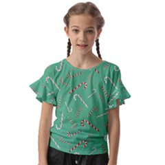 Sweet Christmas Candy Kids  Cut Out Flutter Sleeves by SychEva