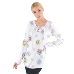 Magic Snowflakes Tie Up Tee by SychEva