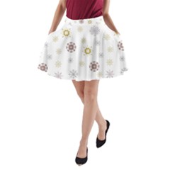 Magic Snowflakes A-line Pocket Skirt by SychEva