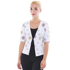 Magic Snowflakes Cropped Button Cardigan