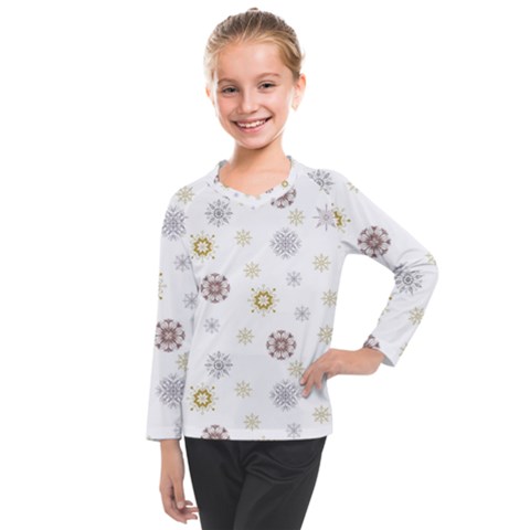 Magic Snowflakes Kids  Long Mesh Tee by SychEva