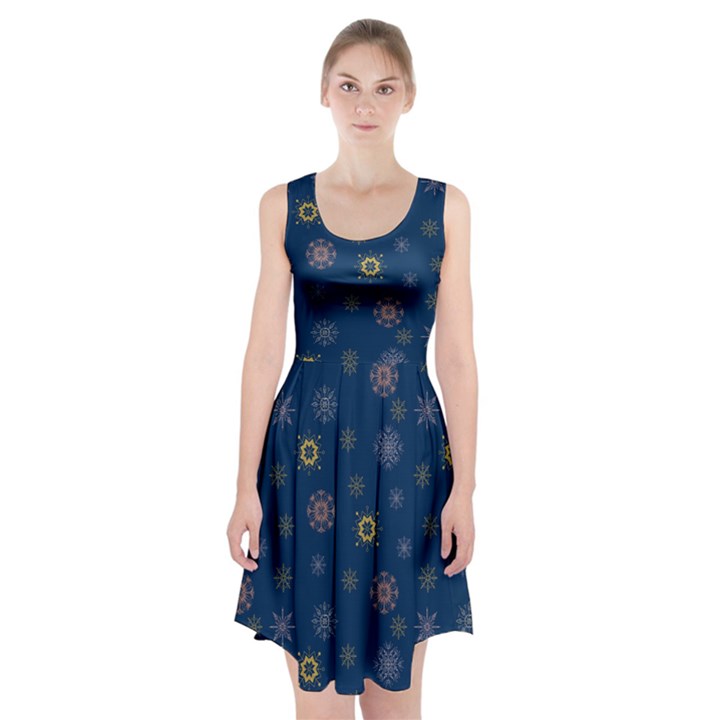 Magic Snowflakes Racerback Midi Dress