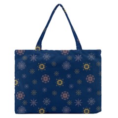 Magic Snowflakes Zipper Medium Tote Bag by SychEva