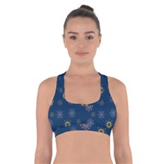 Magic Snowflakes Cross Back Sports Bra by SychEva