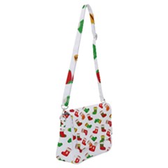 Christmas Socks  Shoulder Bag With Back Zipper by SychEva